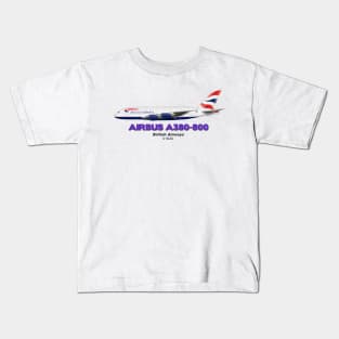 Airbus A380-800 - British Airways Kids T-Shirt